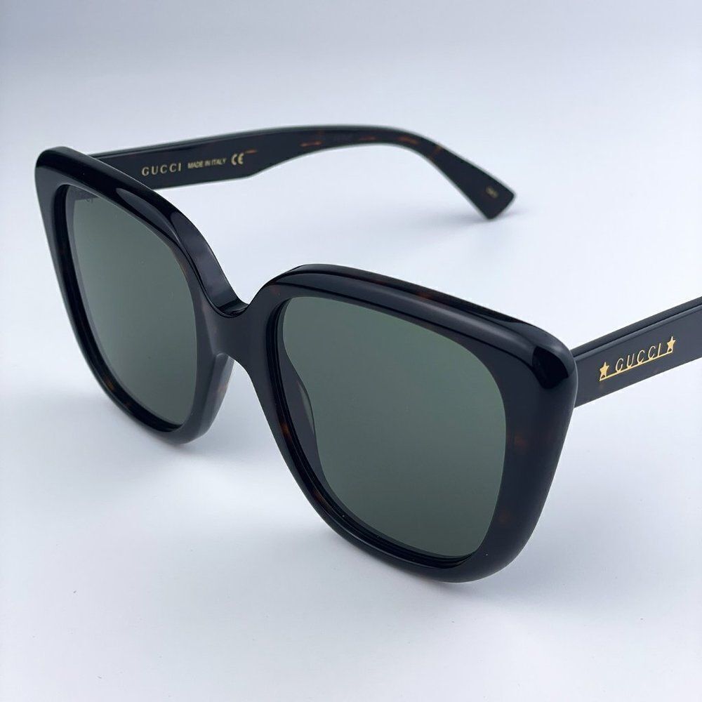 SALE! NEW Gucci GG1169S 003 Havana Green Square Oversized Women Sunglasses - Picture 6 of 12
